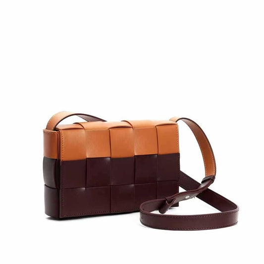 Petit sac carré tressé Sac à bandoulière Sac à bandoulière pour femme